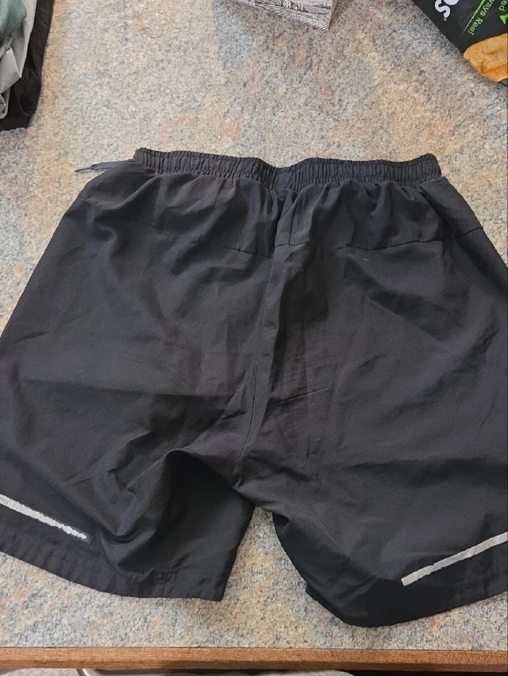 adidas Black Men's Athletic Shorts with White Logo
